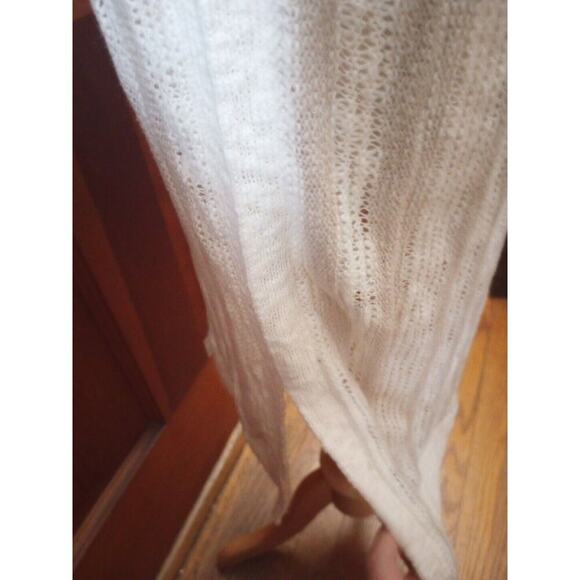 Gap womens Open Front Cardigan Vest Sz S NWT Long Loose knit Tan /white Duster - Picture 6 of 11